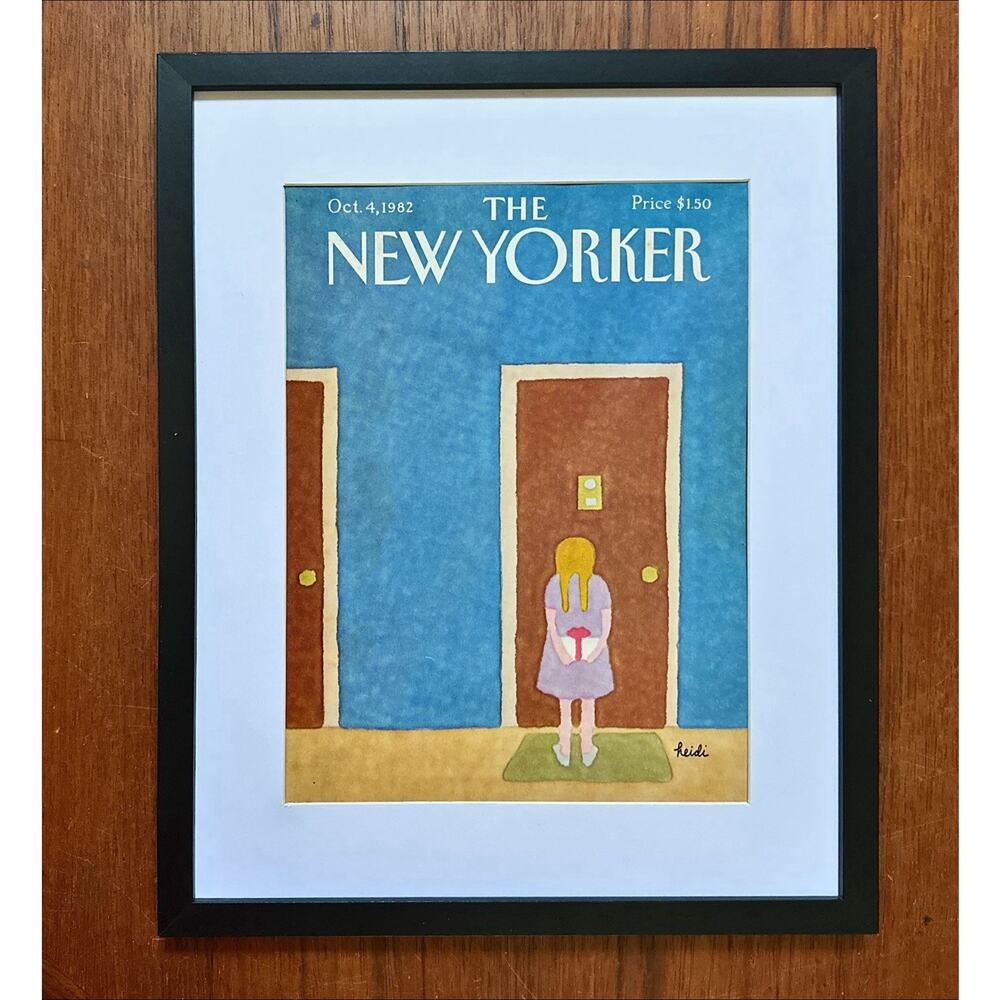 Framed 1982 The New Yorker Cover October 4 Delivery by Heidi Goennel